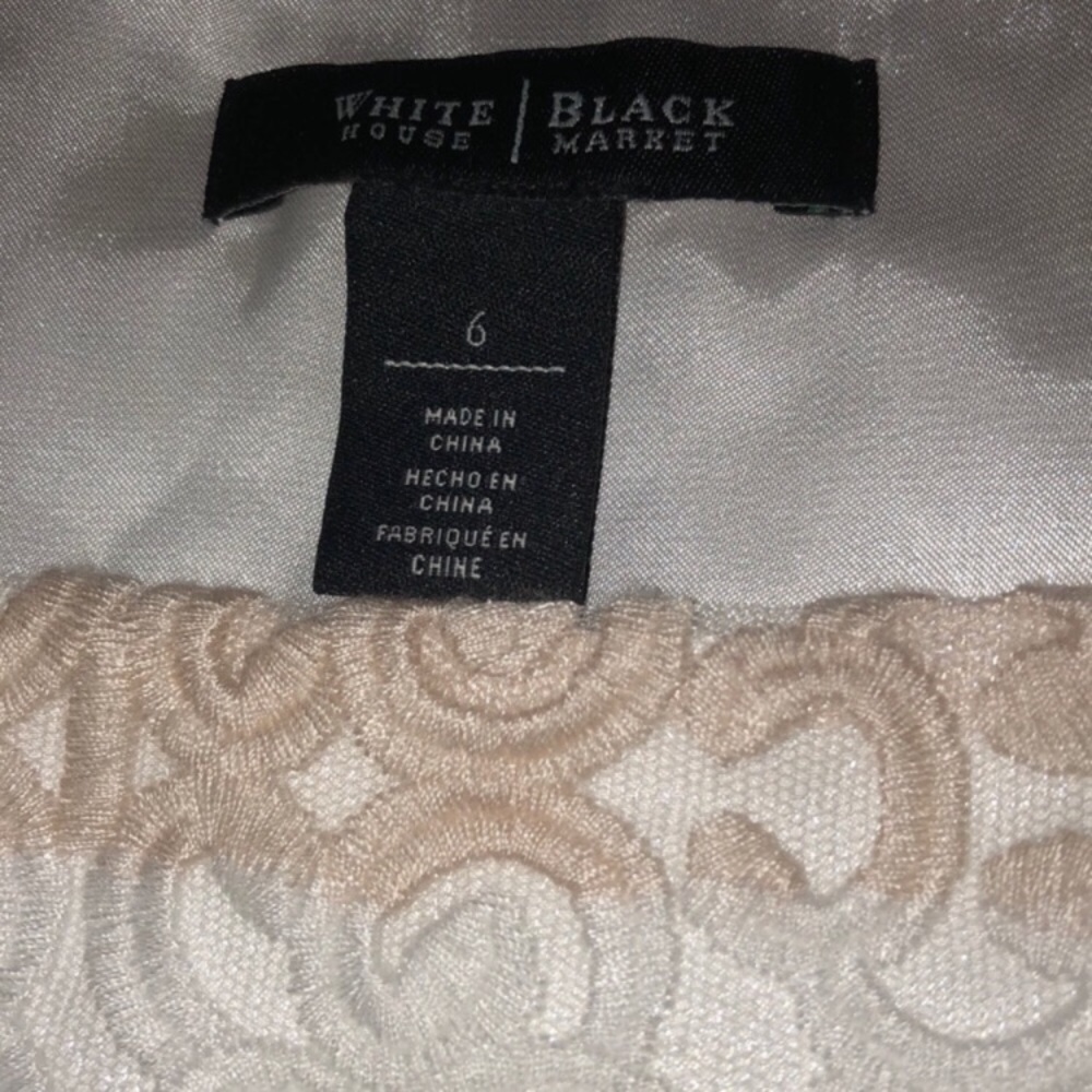 🥂WHBM🥂STRIPE LACE PENCIL SKIRT🥂 - Picture 5 of 5